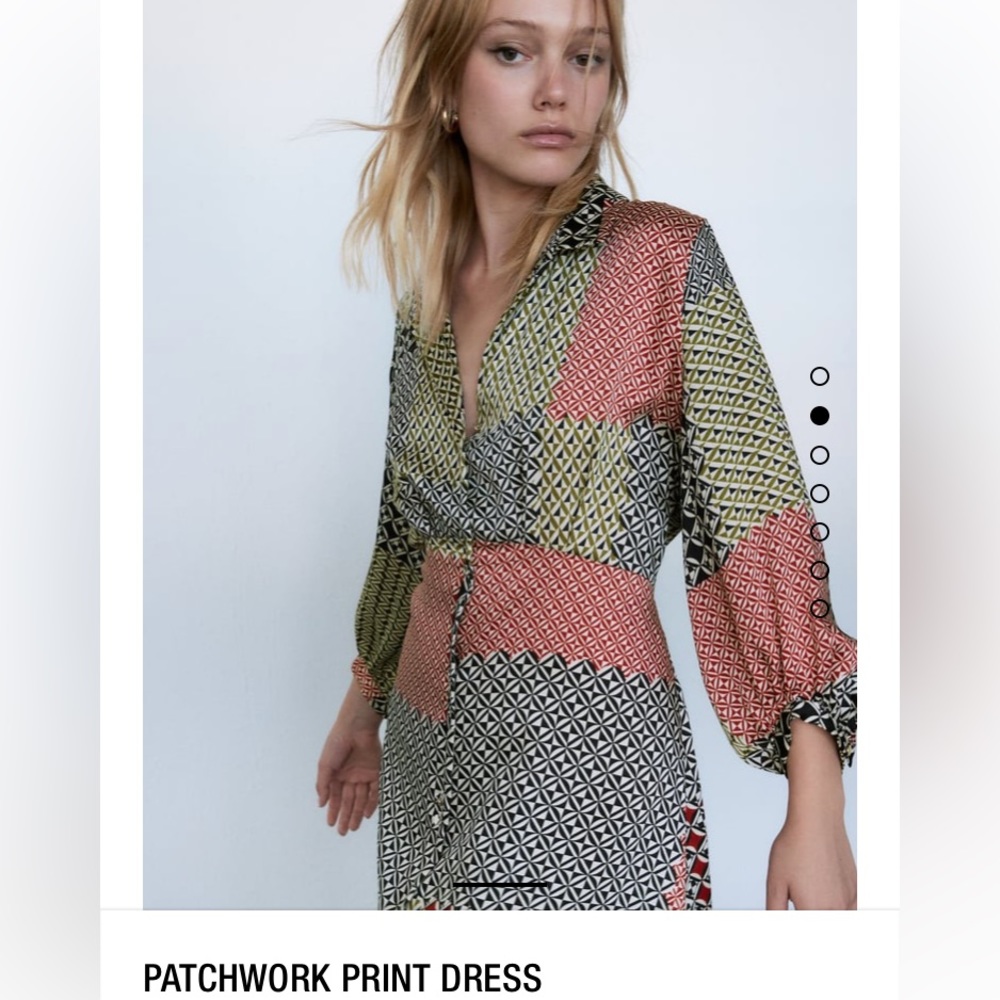 Zara Patchwork Print Dress long